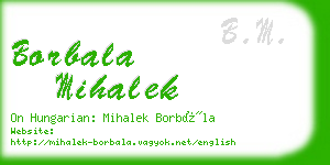 borbala mihalek business card